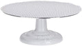 Revolving Cake Decorating Stand, Aluminum Turntable and Cast Iron Base with Non-Slip Pad, 12-Inch in White
