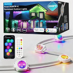 RGBCW Permanent Outdoor Lights,108 Scene Modes Smart Outdoor Christmas Lights with Voice Remote APP Control