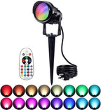 RGBW Halloween Spotlights Outdoor 12W LED Plug in Landscape Lights