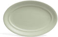 Rim Stoneware Serving Platter - Elegant 1-Piece Oval Serving Platter to Complete Your Kitchen Set - 16" L x