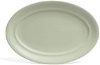 Rim Stoneware Serving Platter - Elegant 1-Piece Oval Serving Platter to Complete Your Kitchen Set - 16" L x