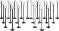 Ring-Clip Table Number Holder / Place Card Stand, 12 Inch, Black Finish, Set of 12 (Pack of 2) in Black Finish