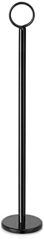 Ring-Clip Table Number Holder / Place Card Stand, 12 Inch, Black Finish, Set of 12 (Pack of 2) in Black Finish, alternate