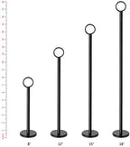 Ring-Clip Table Number Holder / Place Card Stand, 12 Inch, Black Finish, Set of 12 (Pack of 6) in Black Finish, alternate