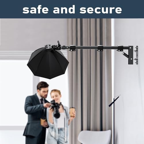 Ring Light Mount - Wall Mount Triangle Boom Arm.43inch/110cm, alternate view 6