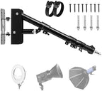Ring Light Wall Mount 43inch/110cm, Triangle Boom Arm for Barbershop