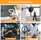 Ring Light Wall Mount 43inch/110cm, Triangle Boom Arm for Barbershop, alternate view 2