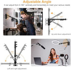 Ring Light Wall Mount 43inch/110cm, Triangle Boom Arm for Barbershop, alternate view 3