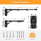 Ring Light Wall Mount 43inch/110cm, Triangle Boom Arm for Barbershop, alternate view 6