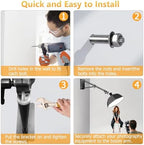 Ring Light Wall Mount, 71.65’’/182cm Wall Mounting Triangle Boom Arm for Strobe Light, Photography, Softbox, alternate view 6