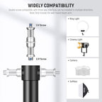 Ring Light Wall Mount Boom Arm, 22"-46"/55-116cm, Aluminum Alloy, alternate view 5