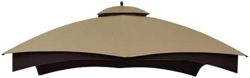 Riplock Gazebo Replacement Top for Lowe's Allen Roth #GF-12S004B-1, Beige in Beige