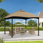 Riplock Gazebo Replacement Top for Lowe's Allen Roth #GF-12S004B-1, Beige in Beige, alternate view 2