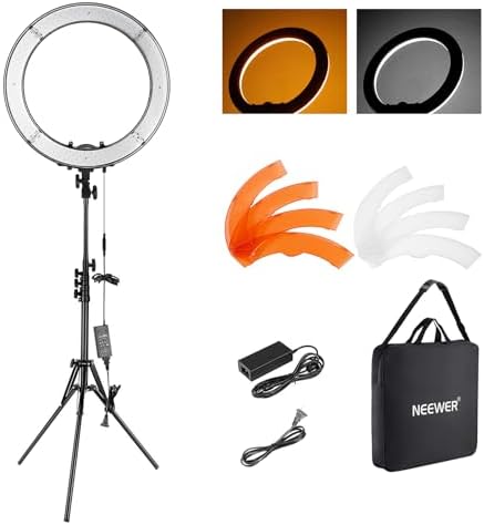 RL-18 18 Inch Ring Light with Tripod Stand, 55W Large LED Ringlight
