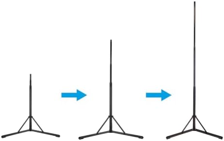RLS5 10 Ft Metal Lighting T-Bar Stand, Flat-Base Legs, alternate view 2
