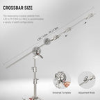 Robust C Stand, Air-Cushioned C Tripod with Boom Arm, 14.4 Feet Stainless Steel Light Stand with Wheels and 7, alternate view