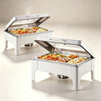Roll Top 9QT Stainless Steel Chafing Dishes for Buffet,9QT Chafing Dish Set