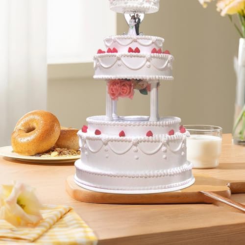 Roman Column Tiered Stand, Plastic 8pcs 17cm Cake Tier Separator for Wedding, Birthday, Decoration Support Tool, alternate