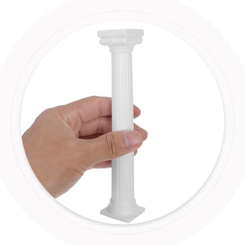 Roman Column Tiered Stand, Plastic 8pcs 17cm Cake Tier Separator for Wedding, Birthday, Decoration Support Tool, alternate