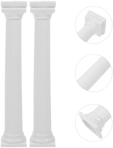 Roman Column Tiered Stand, Plastic 8pcs 17cm Cake Tier Separator for Wedding, Birthday, Decoration Support Tool, alternate