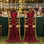 Rose Flower Balls for Table Centerpieces, Crimson, 2 Pcs, Reusable in 9.5"x4.7" in Crimson, alternate view 2