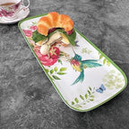 Rose Garden Melamine Serving Tray, 15 x 6.5 Inch Rectangular Serving Platter, BPA Free Food Tray for Party, alternate view 5