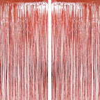 Rose Gold Bachelorette Party Foil Fringe Curtains Tinsel Foil Fringe Curtains Birthday Wedding Party Decor Happy