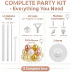Rose Gold Balloon Column Stand Kit with Base for Party in 2 Count (Pack of 1) in Rose Gold Metallic, alternate view 2