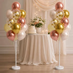 Rose Gold Balloon Column Stand Kit with Base for Party in 2 Count (Pack of 1) in Rose Gold Metallic, alternate view 7