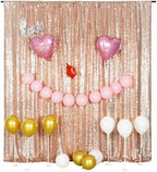 Rose Gold Sequin Backdrop, 20Ft x 10Ft Glitter Photography Background Curtains for Party Baby Shower Wedding, alternate view