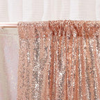 Rose Gold Sequin Backdrop, 20Ft x 10Ft Glitter Photography Background Curtains for Party Baby Shower Wedding, alternate view
