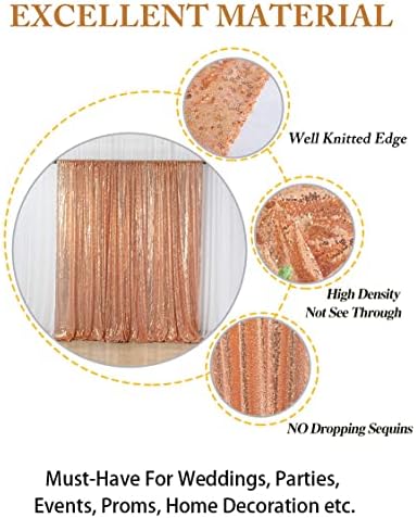 Rose Gold Sequin Backdrop 7FTx7FT, alternate view 4