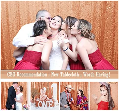Rose Gold Sequin Backdrop 7FTx7FT, alternate view 5