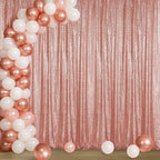 Rose Gold Sequin Backdrop Curtain 4FTx8FT Glitter Rose Gold Background Drapes Sparkle Photography Backdrop for