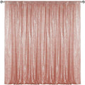 Rose Gold Sequin Backdrop Curtain 8FTx8FT Glitter Rose Gold Background Drapes Sparkle Photography Backdrop for