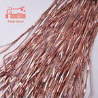 Rose Gold Tinsel Curtain Party Backdrop 2 Packs, alternate view 5