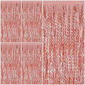 Rose Gold Tinsel Foil Fringe Curtains Wavy Backdrop for Parties Sparkle Metallic Wavy Foil Fringe Backdrop