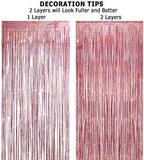 Rose Gold Tinsel Party Backdrop - 3.2ft X 8.2ft - Pack of 2, alternate view 3