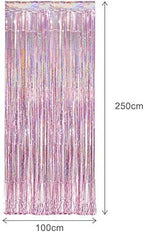 Rose Gold Tinsel Party Backdrop - 3.2ft X 8.2ft - Pack of 2, alternate view 5