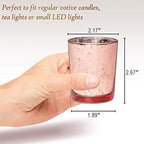 Rose Gold Votive Candle Holders Bulk, Mercury Glass Votives 12 Pack in Rose Gold, alternate view 3