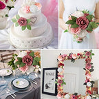Rose Shades Rose 25pcs Real Looking Artificial Flowers w/Stem in Shades of Rose, alternate view 5