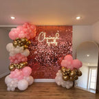 Rosegold Shimmer Wall Backdrop, 24 Panels, 6x4 Ft Photo Backdrop in 6x4 Ft, alternate view 2