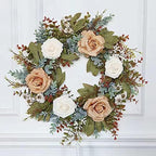 Roses Artificial Flowers Nude Bouquet Box Set Fake Flower with Stem in Nude, Beige, White, alternate view 6