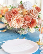 Roses Artificial Flowers Orange Fake Flower with Stems for DIY Wedding Bouquets Bridal Baby Shower Centerpiece, alternate