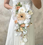 Roses Artificial Flowers White Combo Box Set Fake Flower with Stems in X(white, Beige, Champagne), alternate view 4