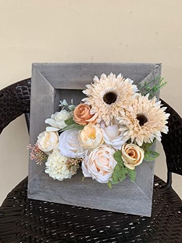 Roses Artificial Flowers White Combo Box Set Fake Flower with Stems in X(white, Beige, Champagne), alternate view 5