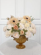Roses Artificial Flowers White Combo Box Set Fake Flower with Stems in X(white, Beige, Champagne), alternate view 6