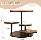 Rotatable Cupcake Stand, 4 Tier Cupcake Tower Stands for 50 Cupcakes, 360° Rotating Wood Cake Stand with Tiered, alternate
