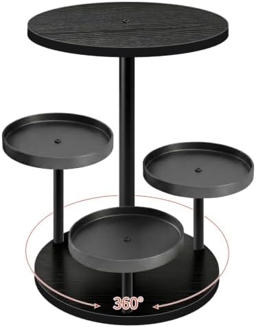 Rotating Cupcake Stand for Halloween, 4-Tier Dessert Display Cake Stand in Black