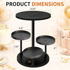 Rotating Cupcake Stand for Halloween, 4-Tier Dessert Display Cake Stand in Black, alternate view 2